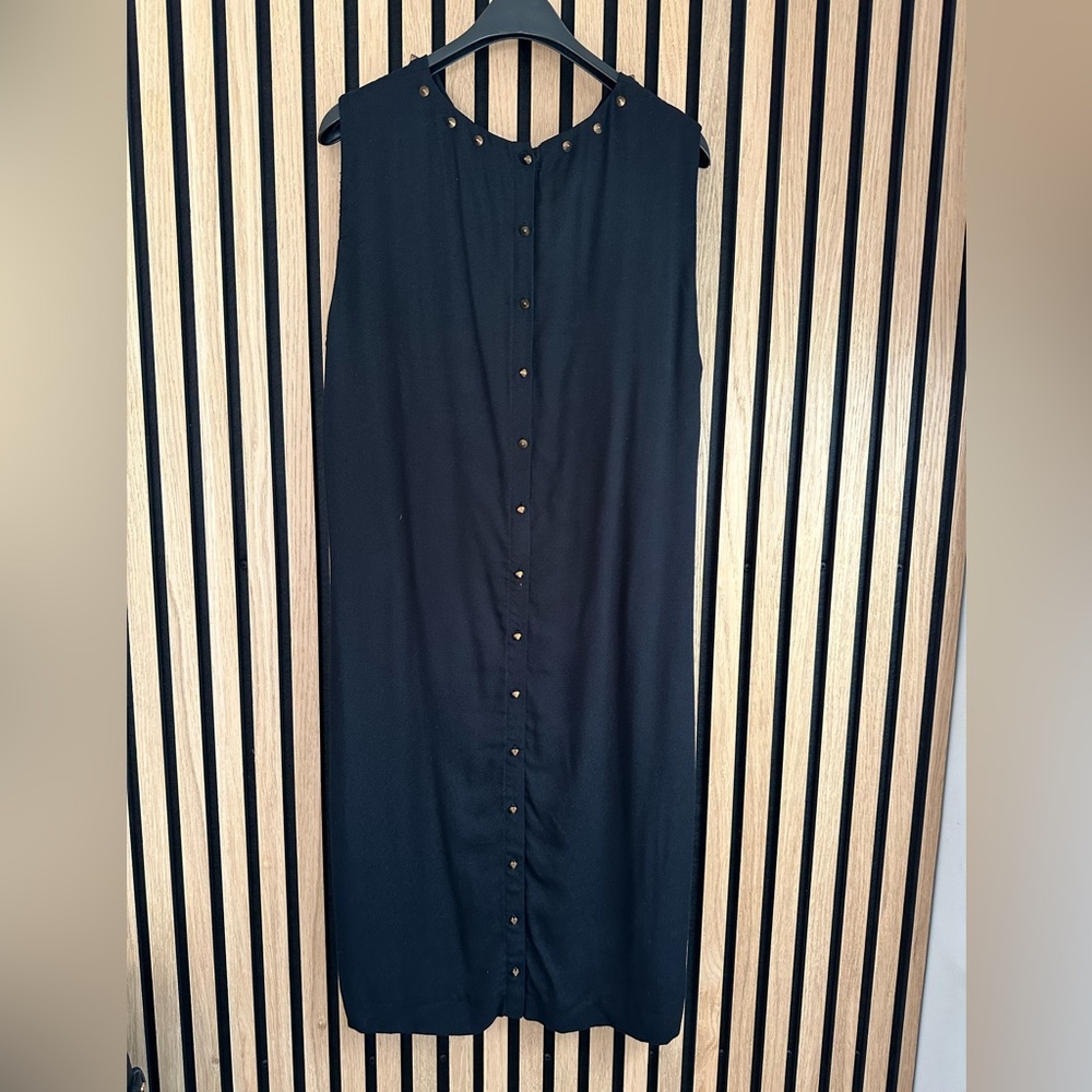 NWT ZARA BLACK DRESS BRASS STUDS DETAIL SIZE S